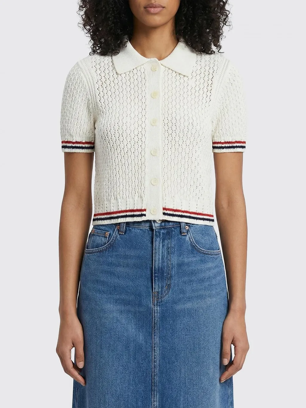 Thom Browne Short Sleeve Buttoned Cardigan