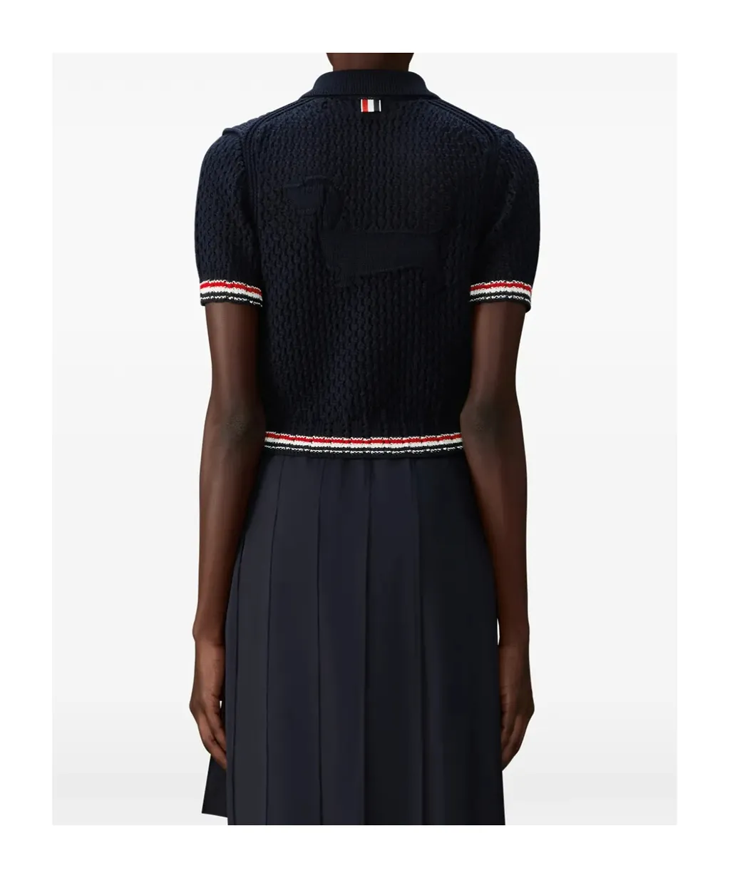 Thom Browne Short Sleeved Buttoned Cardigan