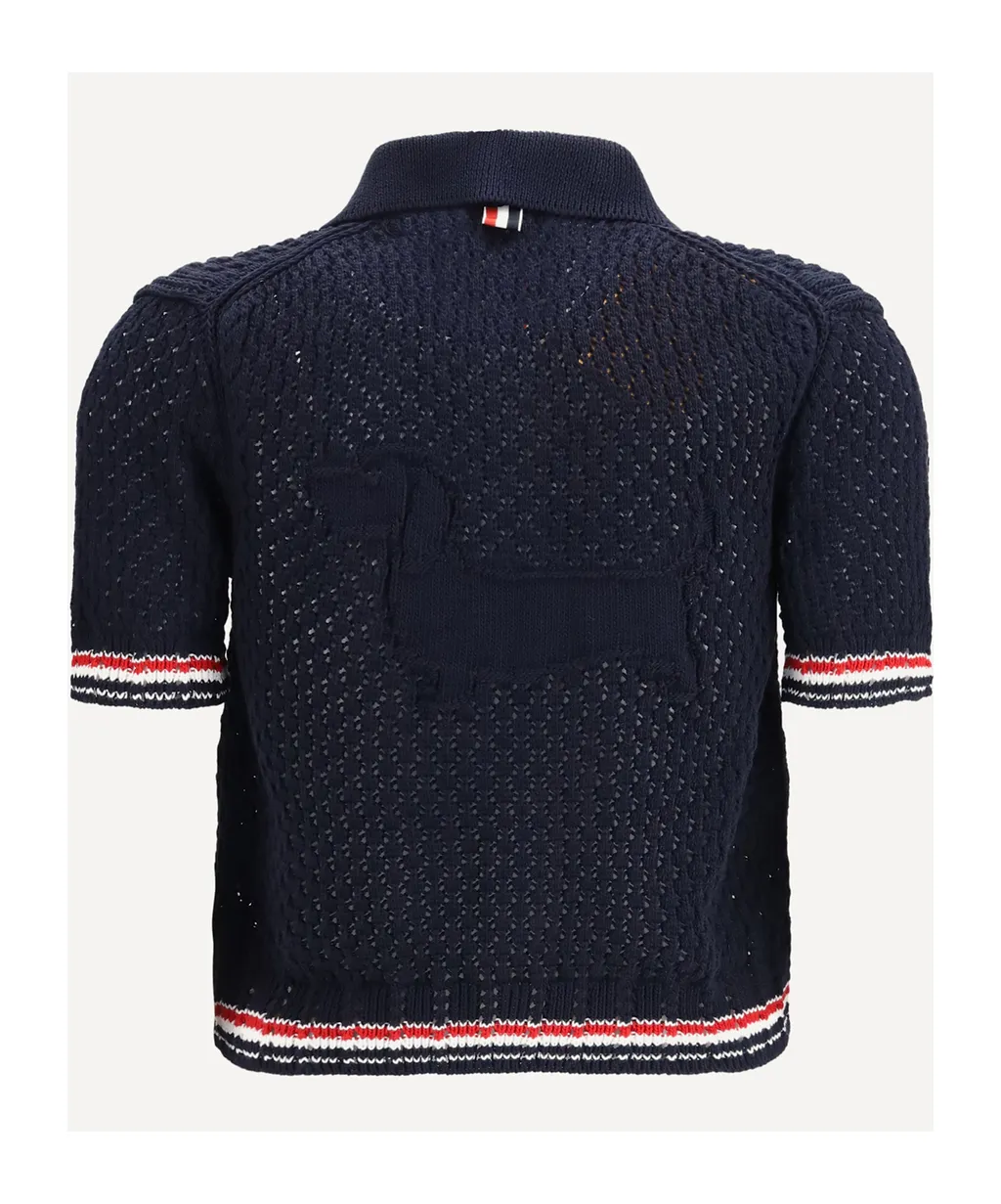 Thom Browne Short Sleeved Buttoned Cardigan