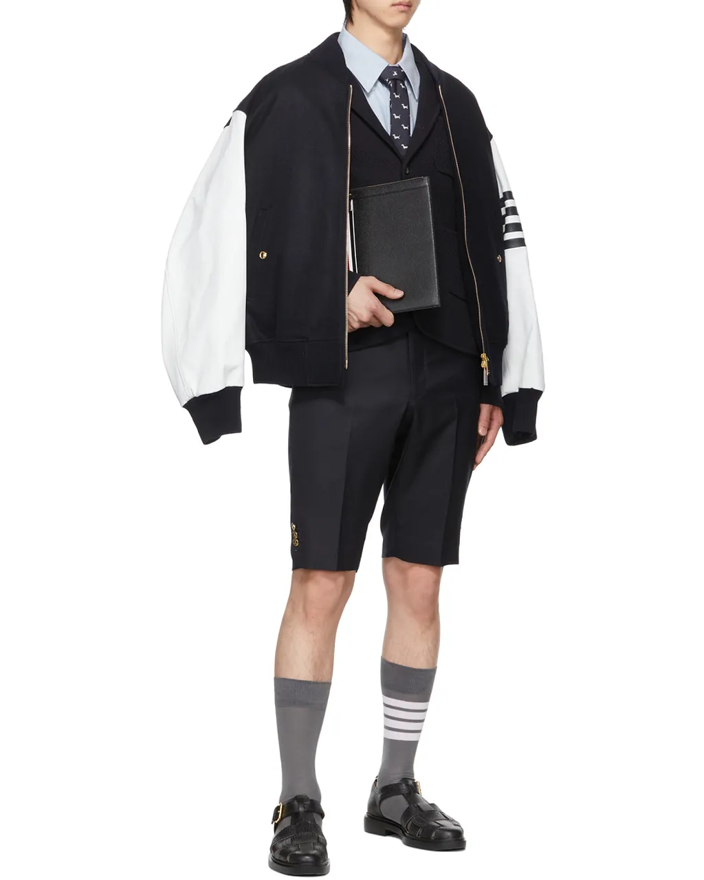 Thom Browne Striped Medium Document Holder