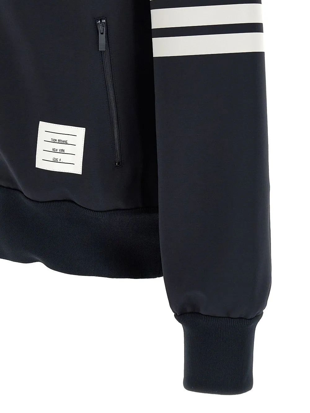 Thom Browne Striped Zip-Up Bomber Jacket