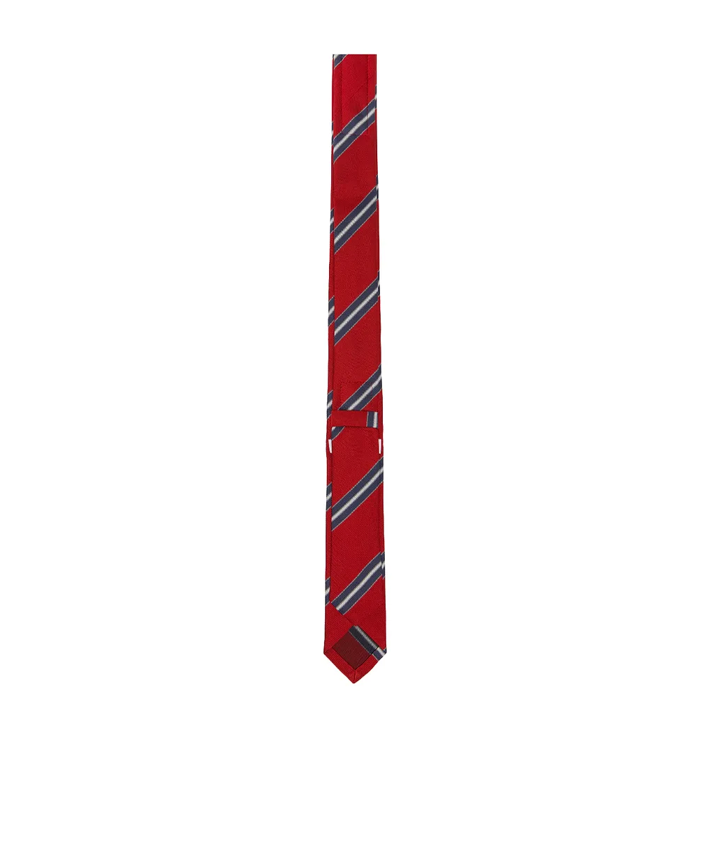 Thom Browne Striped Classic Emblem Tie