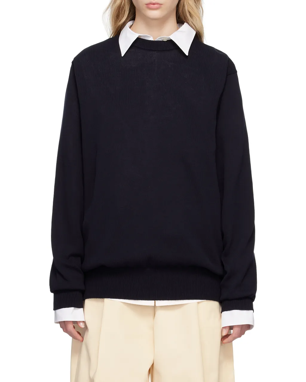 Fine-Knit Cotton Jumper