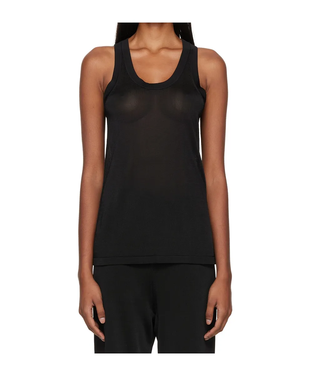 Semi-Transparent Knitted Vest