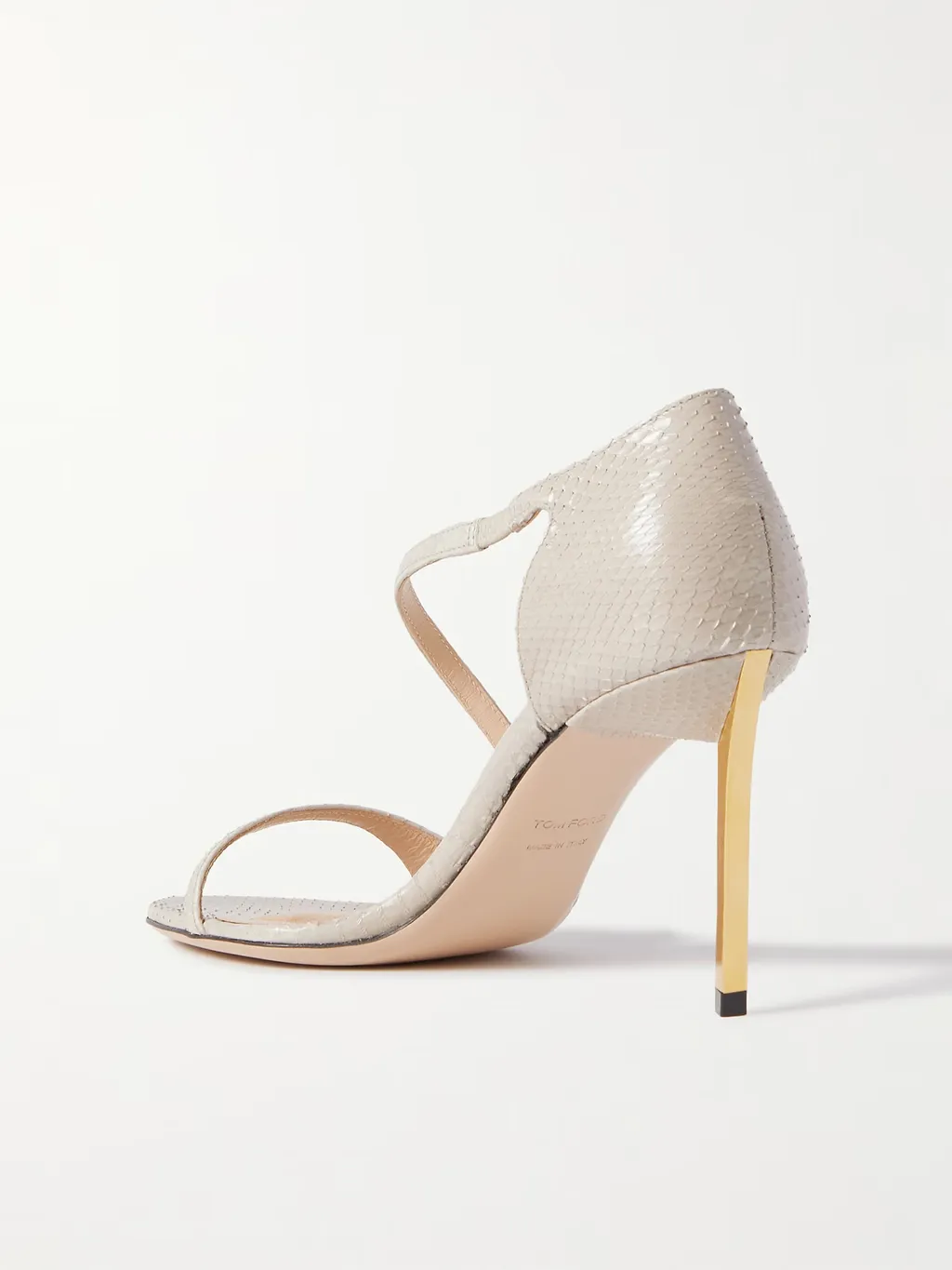 Snake Print High-Heeled Sandals