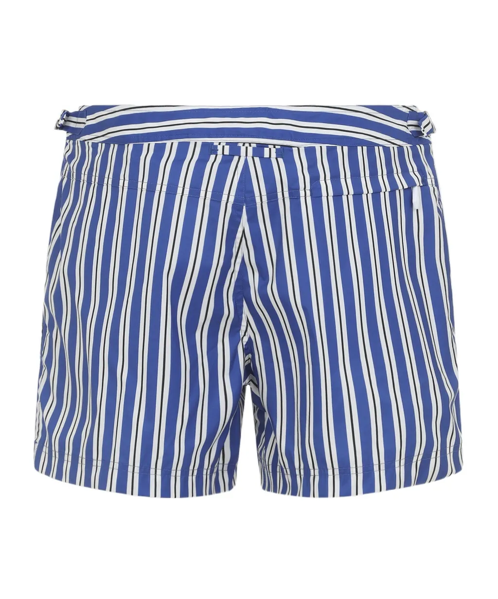 Tom Ford Buckle Detail Striped Swim Shorts