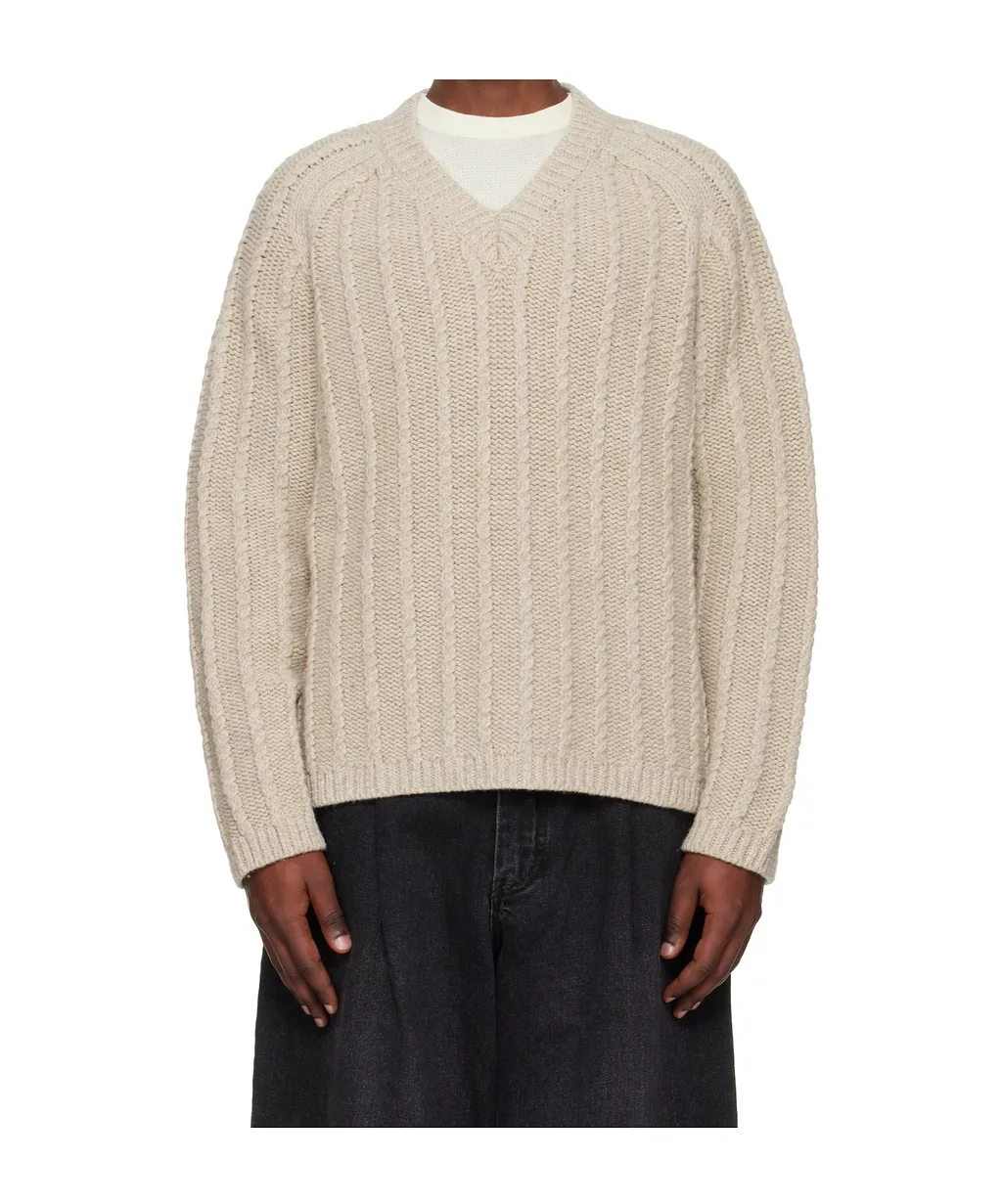 Sussex Wool Knit Long-Sleeved Sweater