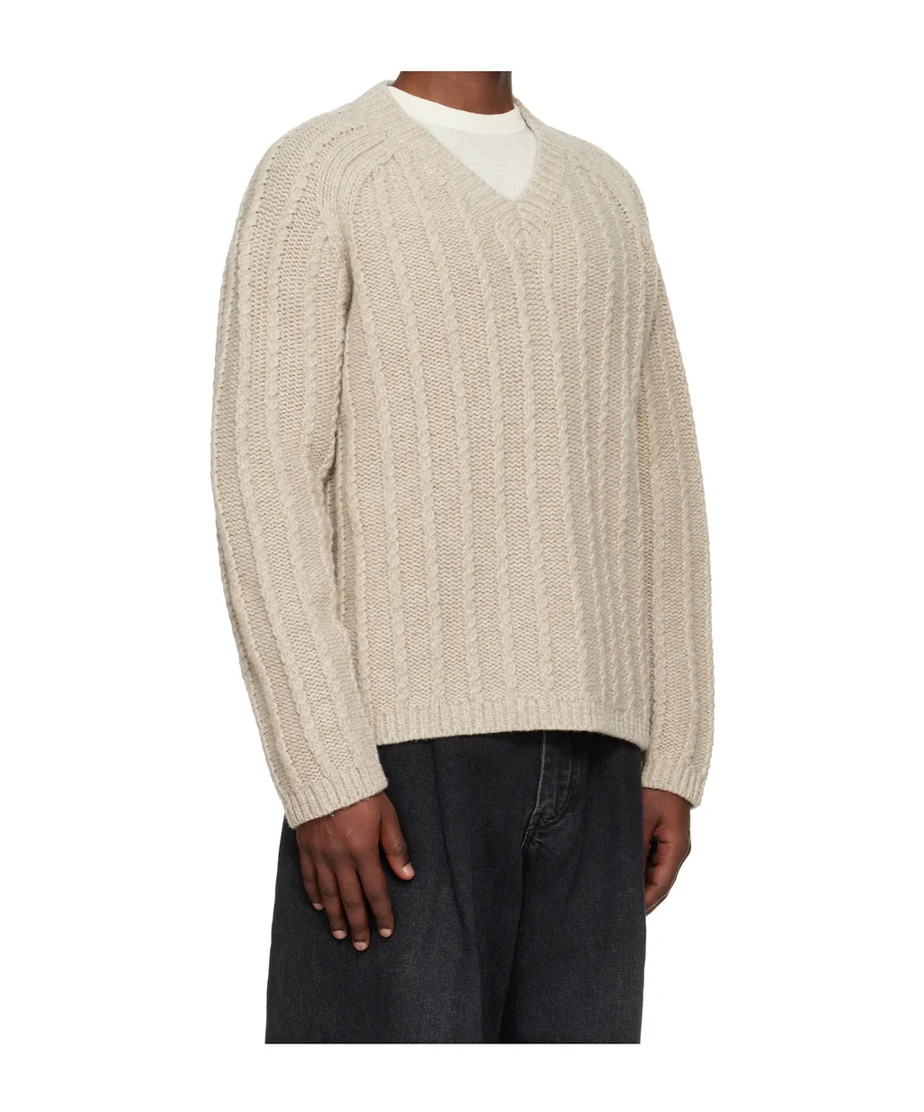 Sussex Wool Knit Long-Sleeved Sweater