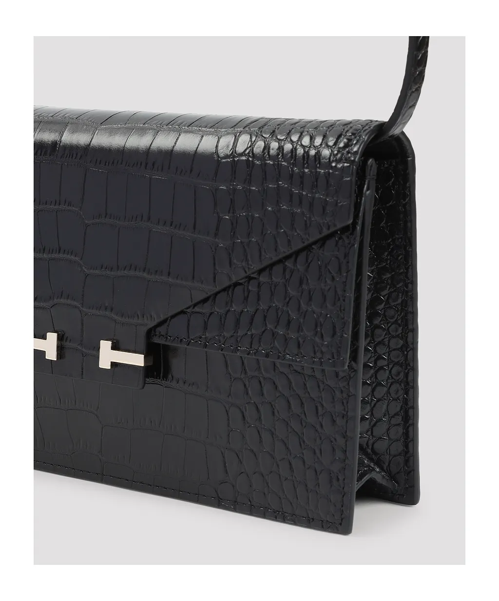 Tom Ford Double T Embossed Shoulder Bag
