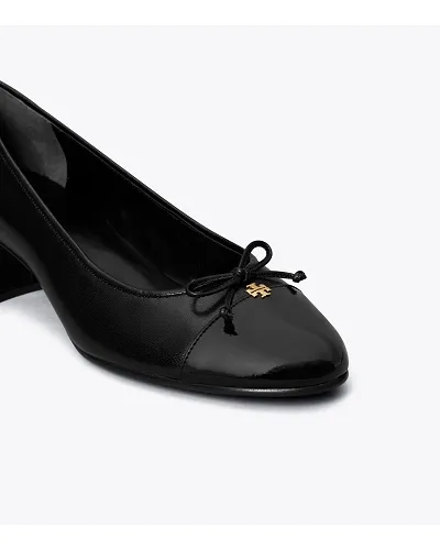 Tory Burch Bow Detailed Block-Heel Pumps