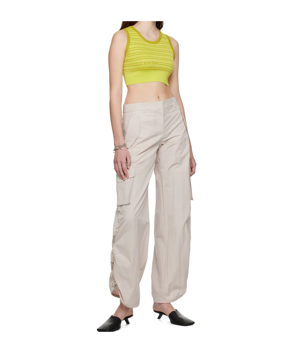 Cropped Wool Blend Vest