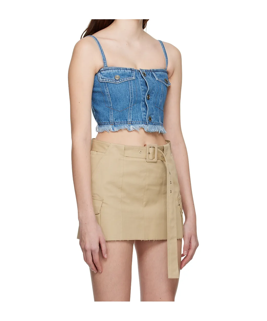 Patchwork Denim Vest