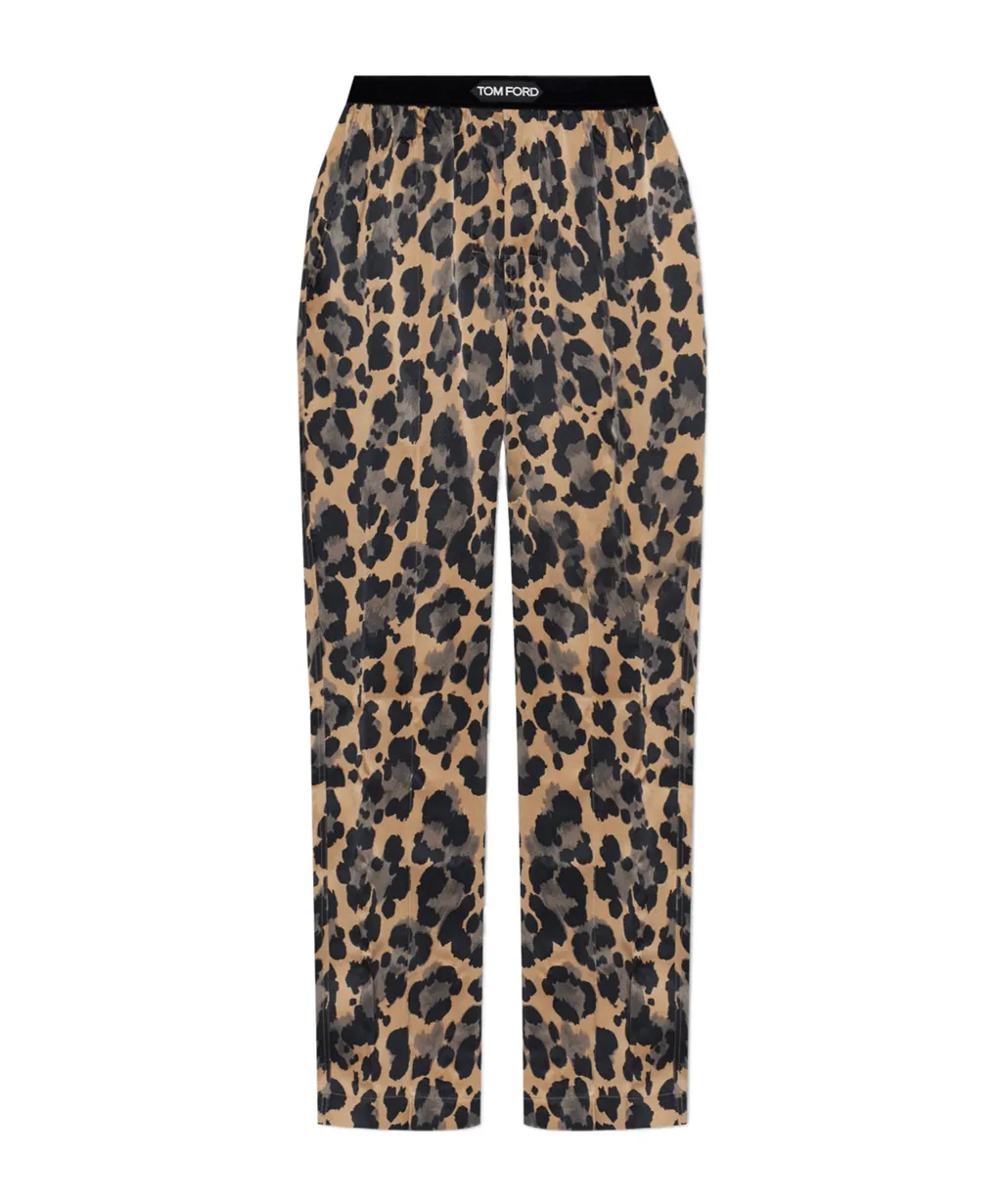 Leopard-Print Pajama Bottoms