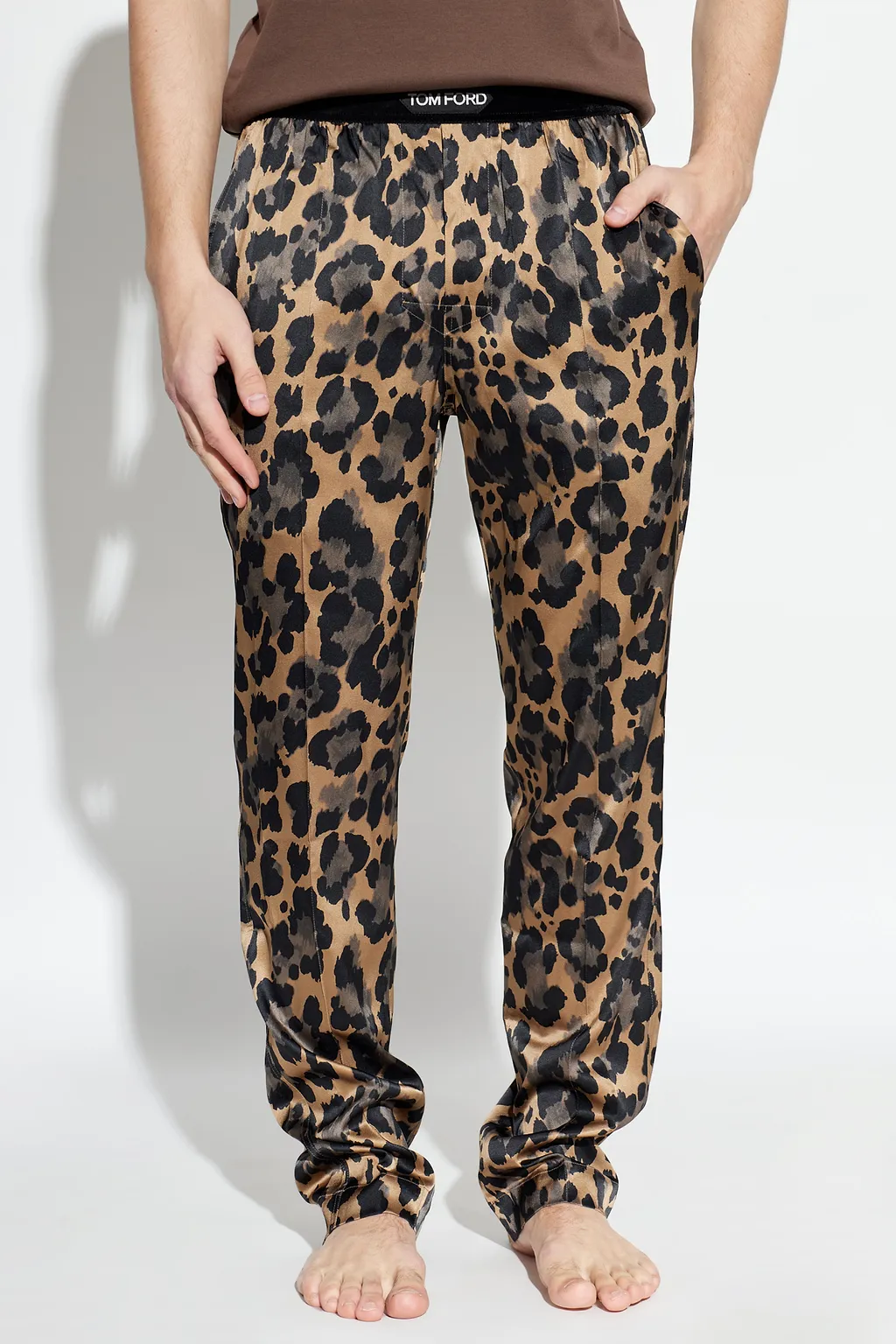 Leopard-Print Pajama Bottoms