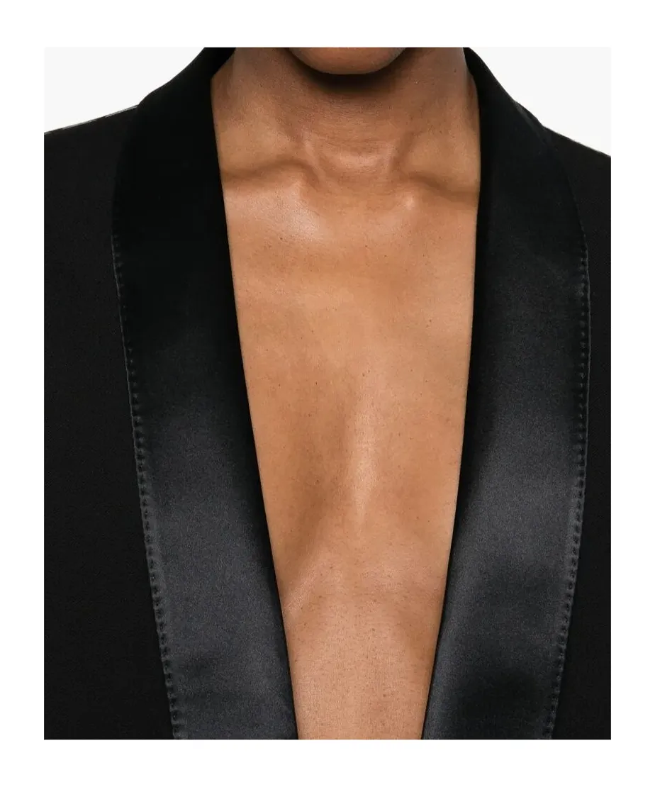 Tom Ford Long Sleeved Satin-Trim Blazer