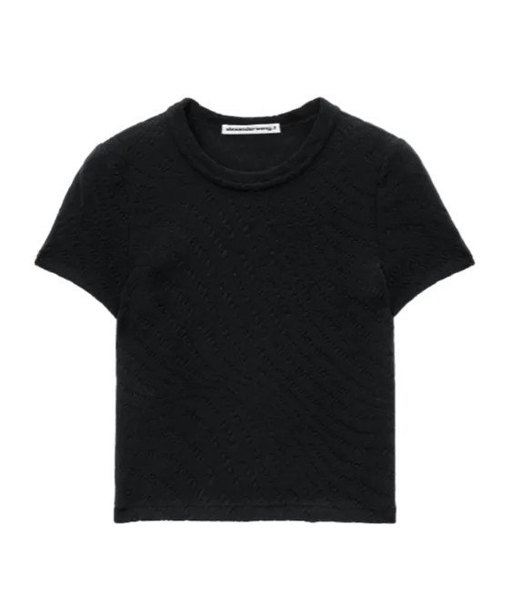 Alexander Wang Logo Jacquard Crewneck Knit Top