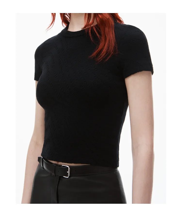 Alexander Wang Logo Jacquard Crewneck Knit Top