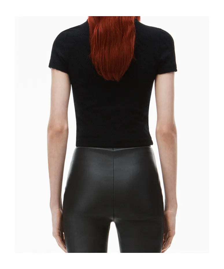 Alexander Wang Logo Jacquard Crewneck Knit Top