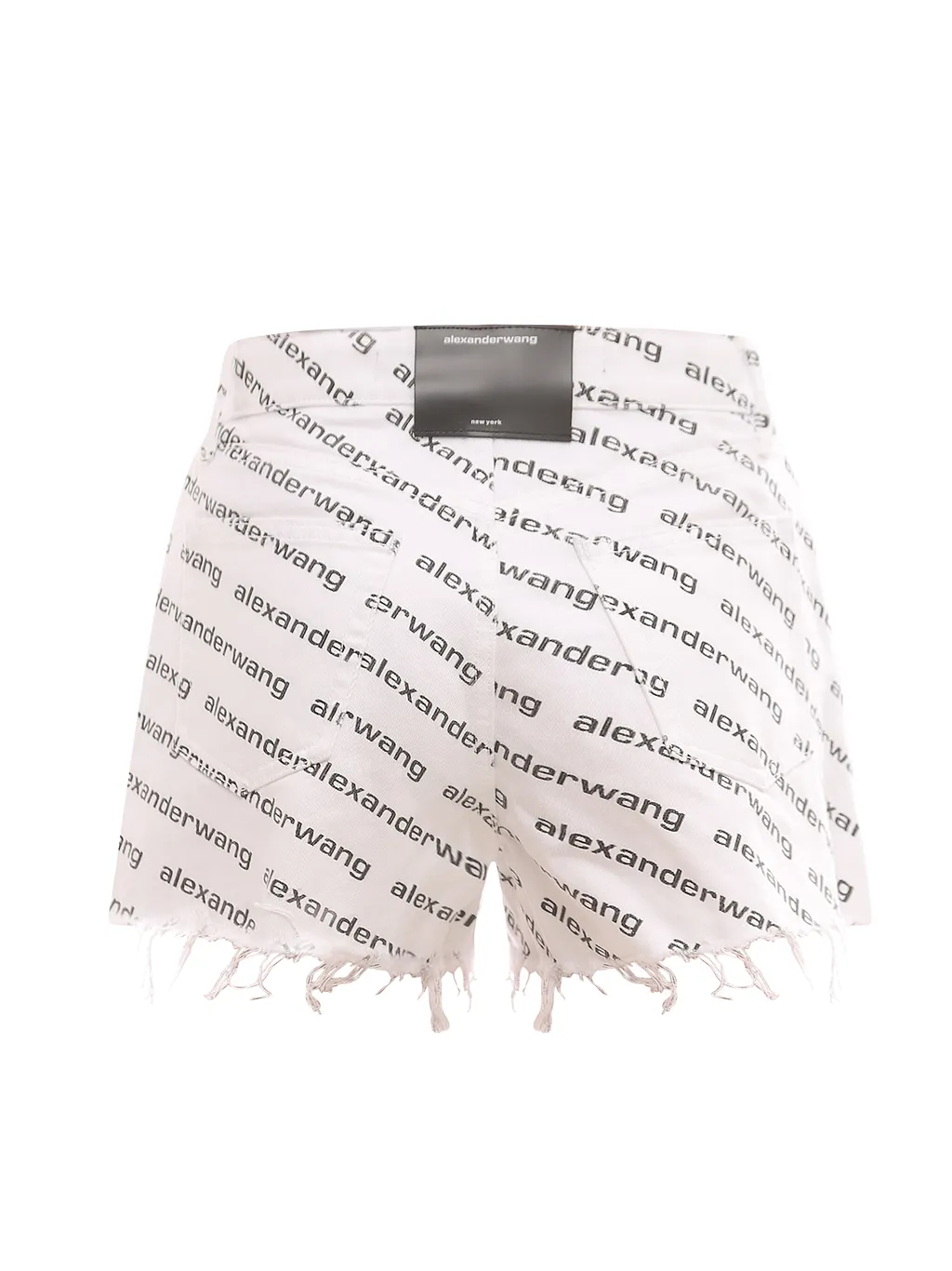 Logo Print Denim Shorts