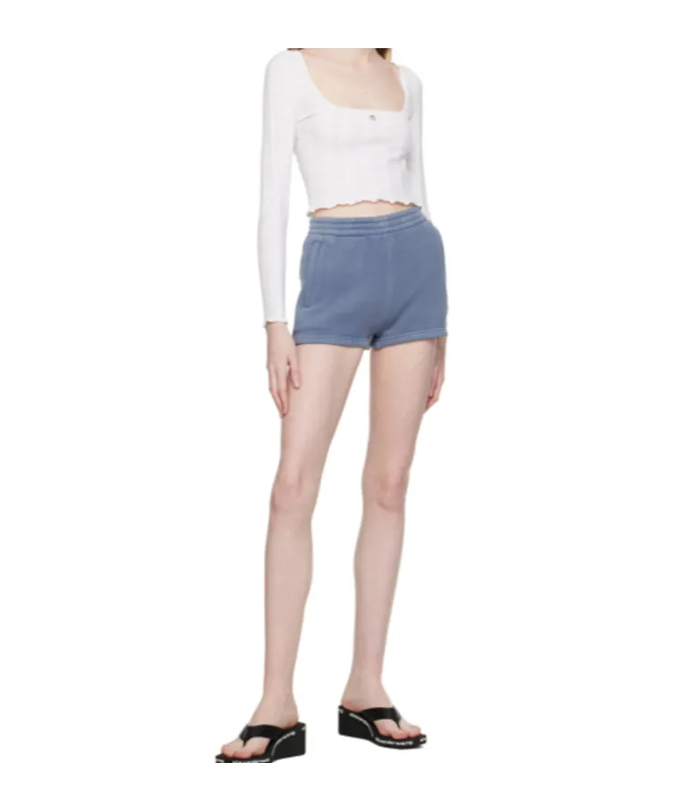 Pointelle-Knit Cropped Top