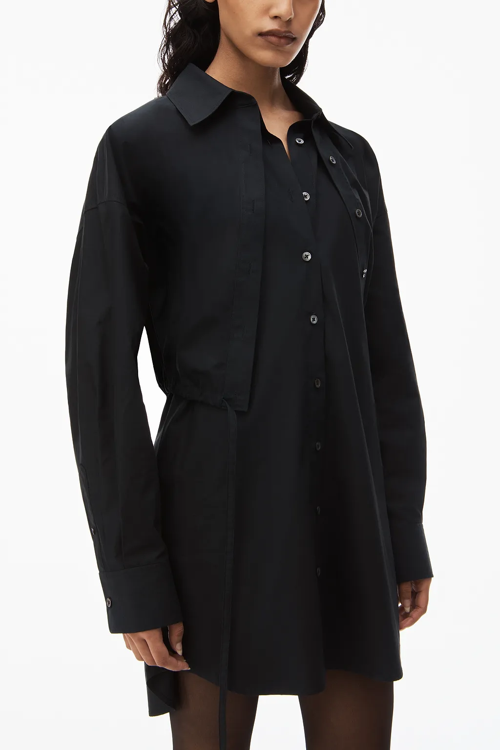 T By Alexander Wang Layered Mini Shirtdress