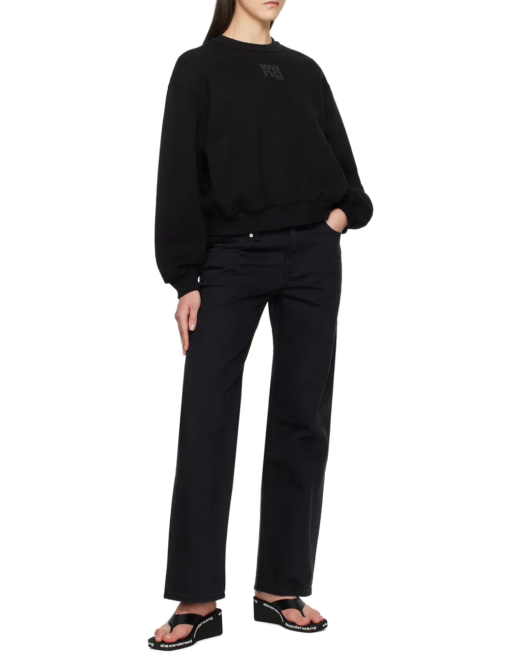 T By Alexander Wang Logo Crewneck Sweatshirt