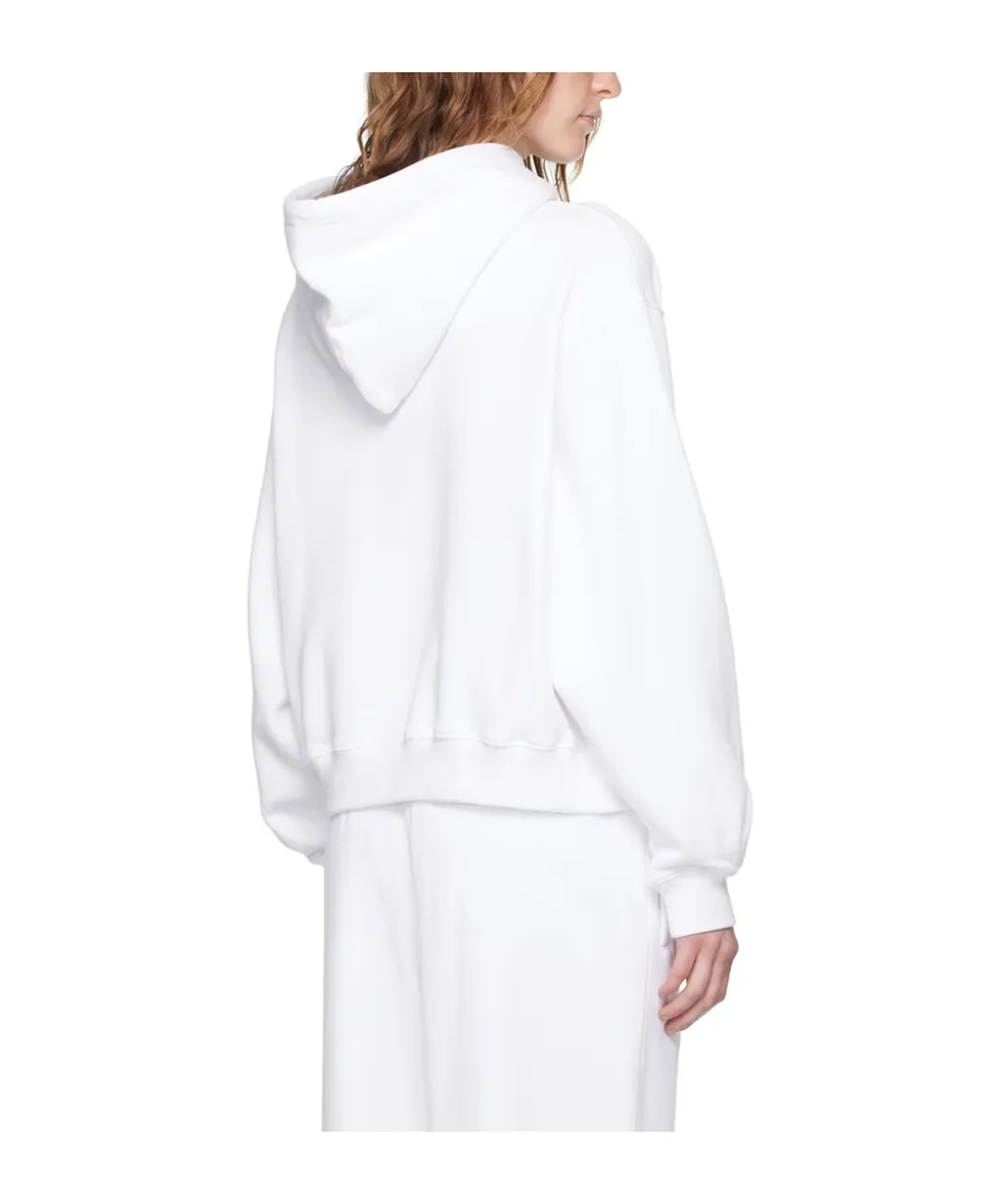 T By Alexander Wang Logo Printed Drawstring Hoodie