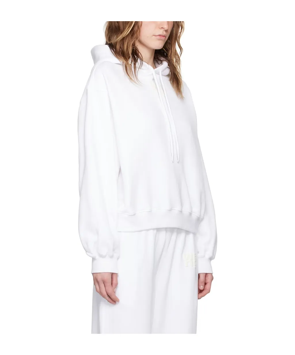 T By Alexander Wang Logo Printed Drawstring Hoodie
