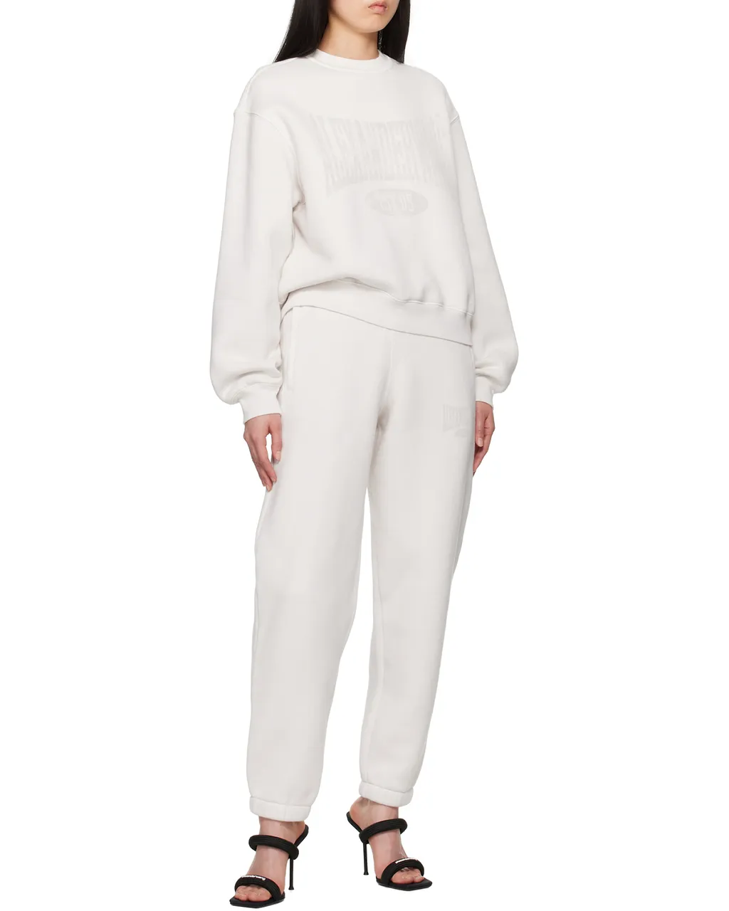 T By Alexander Wang Logo Printed Drop Shoulder Sweatshirt