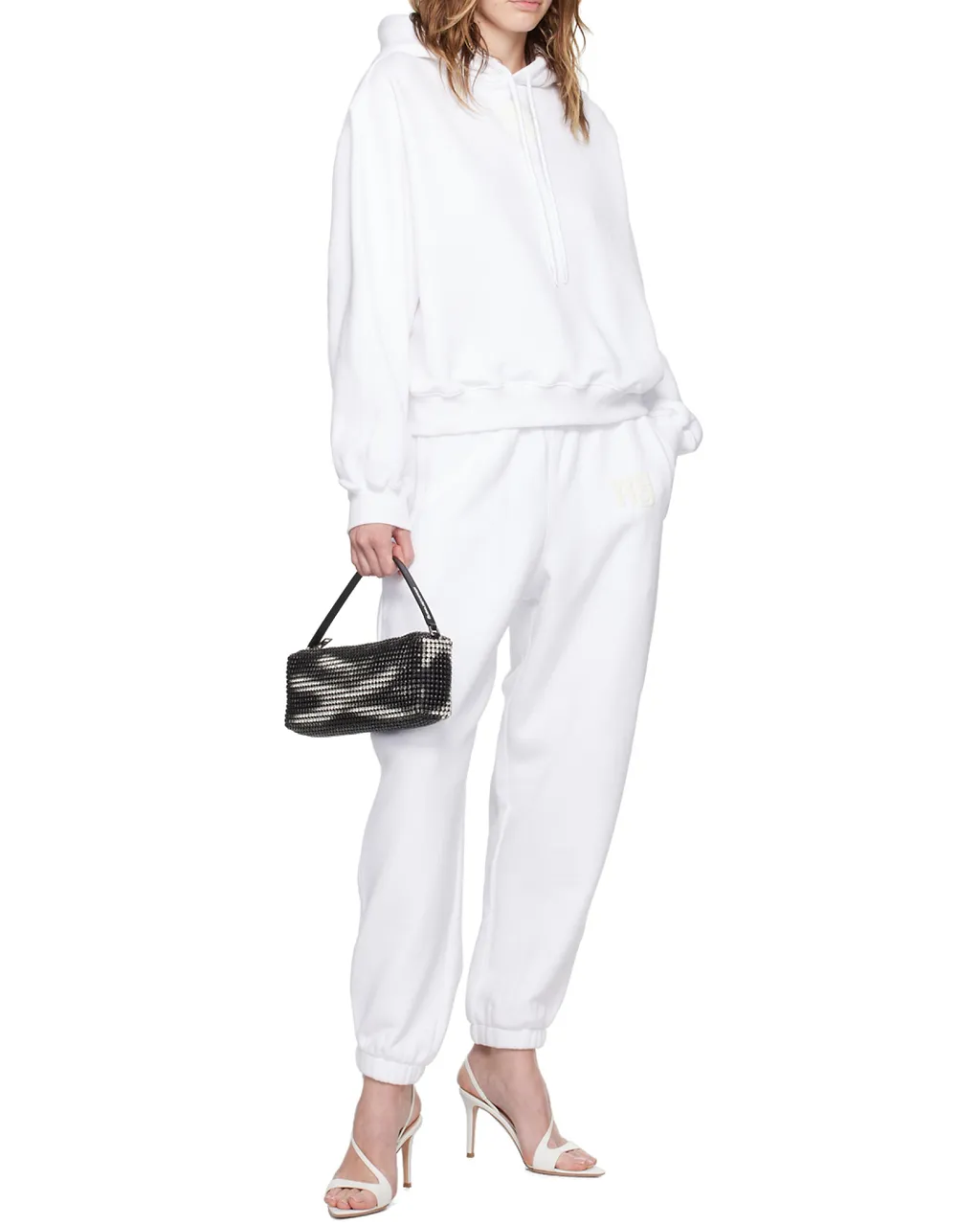 T By Alexander Wang Logo Printed Drawstring Hoodie