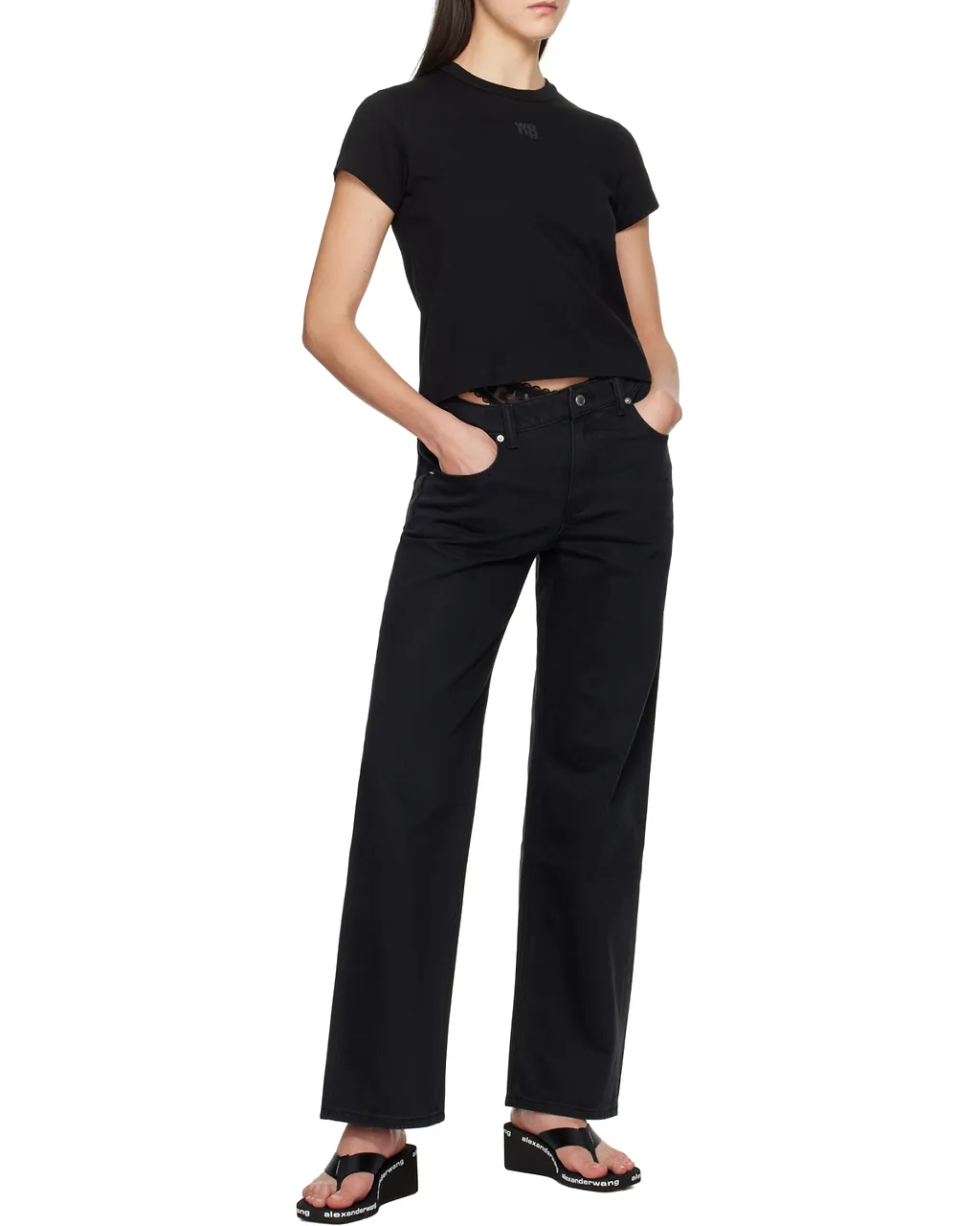 T By Alexander Wang Regular Fit Crewneck T-Shirt