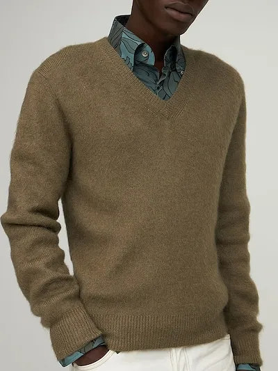 V-Neck Knitted Sweater