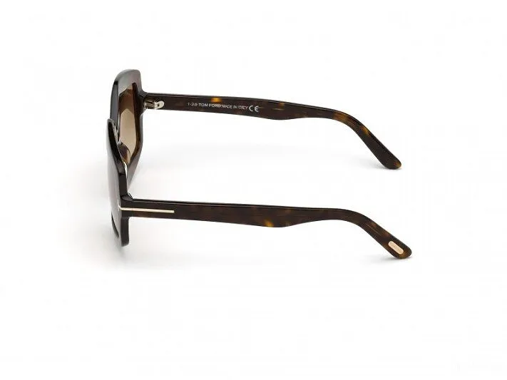Tortoiseshell Geometric Frame Sunglasses