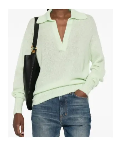V-Neck Collared Sweater