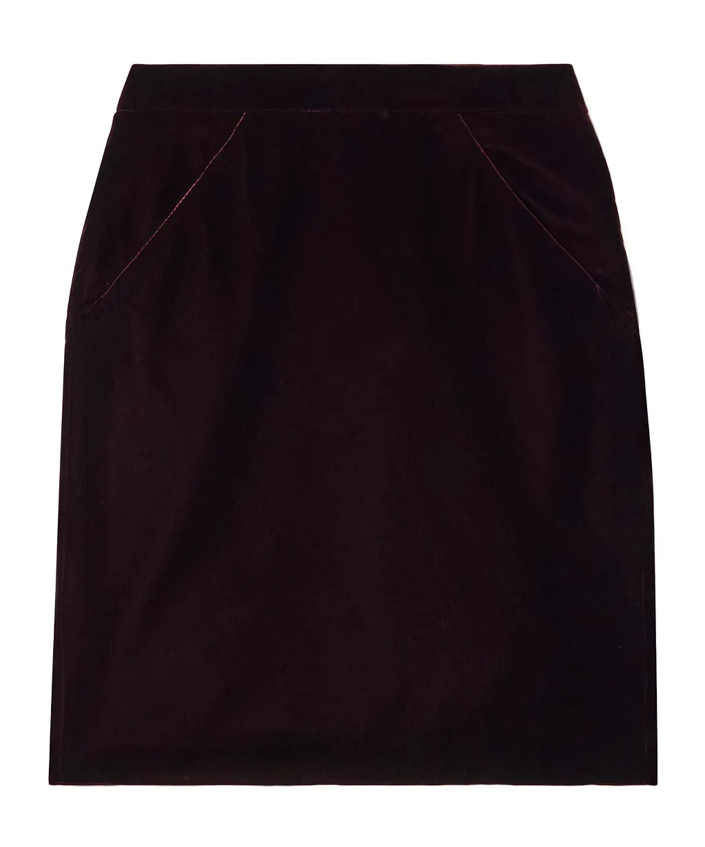 Velvet Mini Skirt