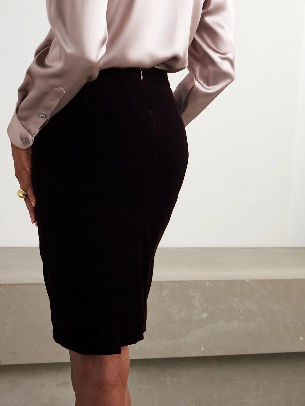 Velvet Mini Skirt