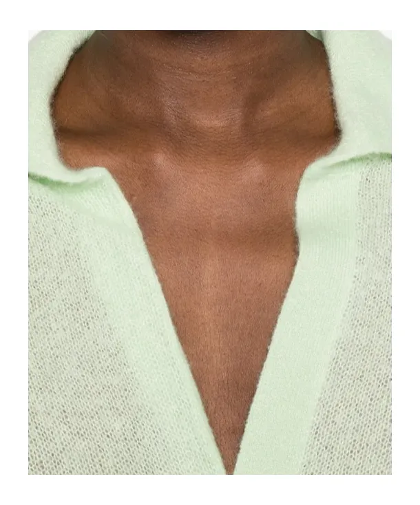 V-Neck Collared Sweater