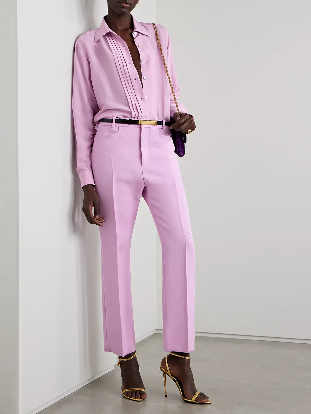 Mid-Rise Tailored Trousers