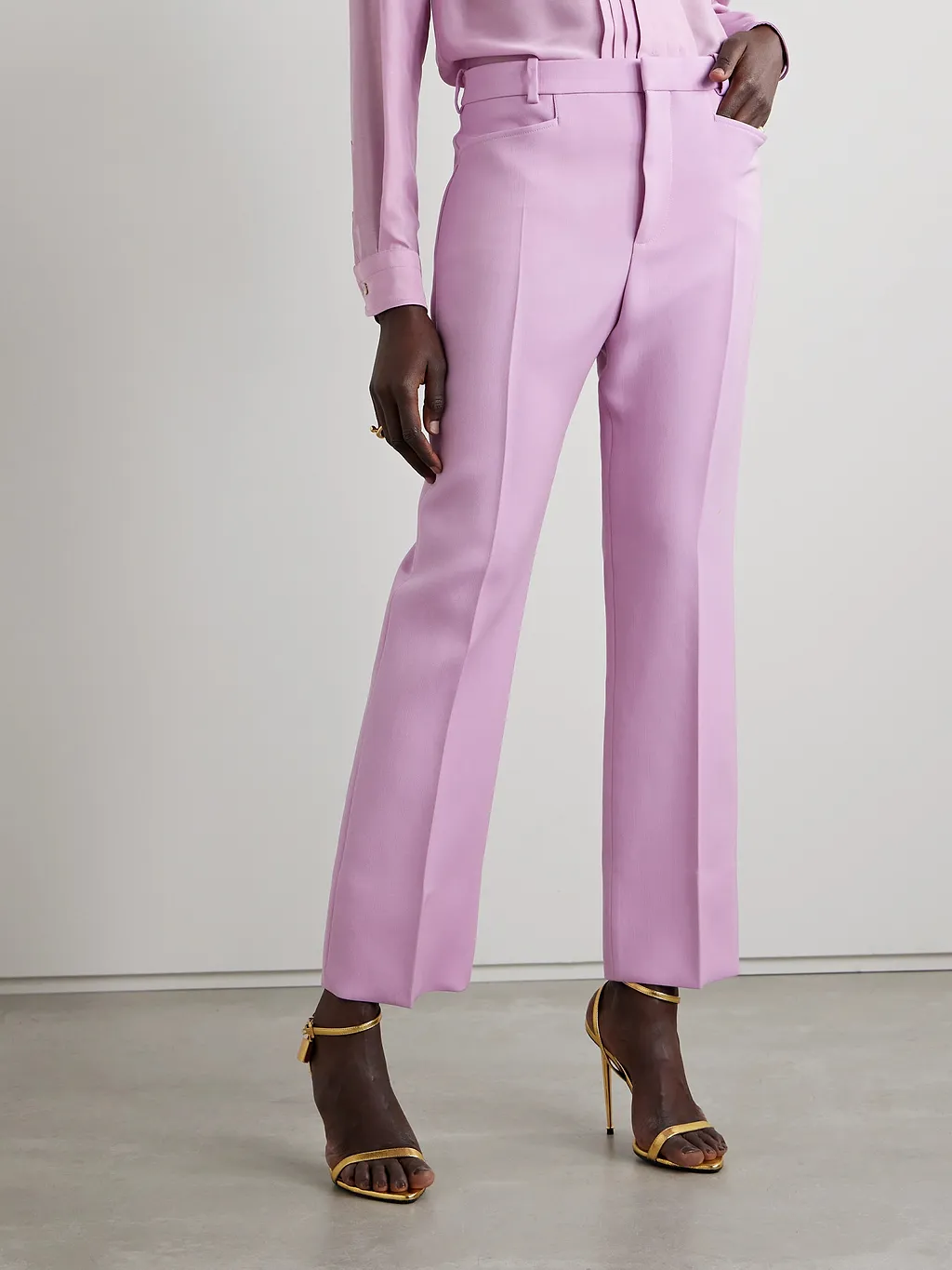 Mid-Rise Tailored Trousers
