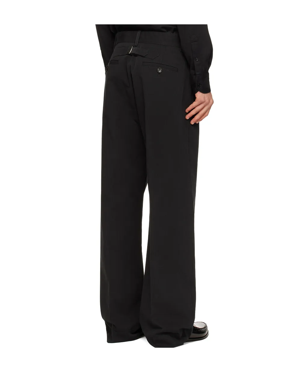 Wide-Leg Casual Pants With Belt Loops