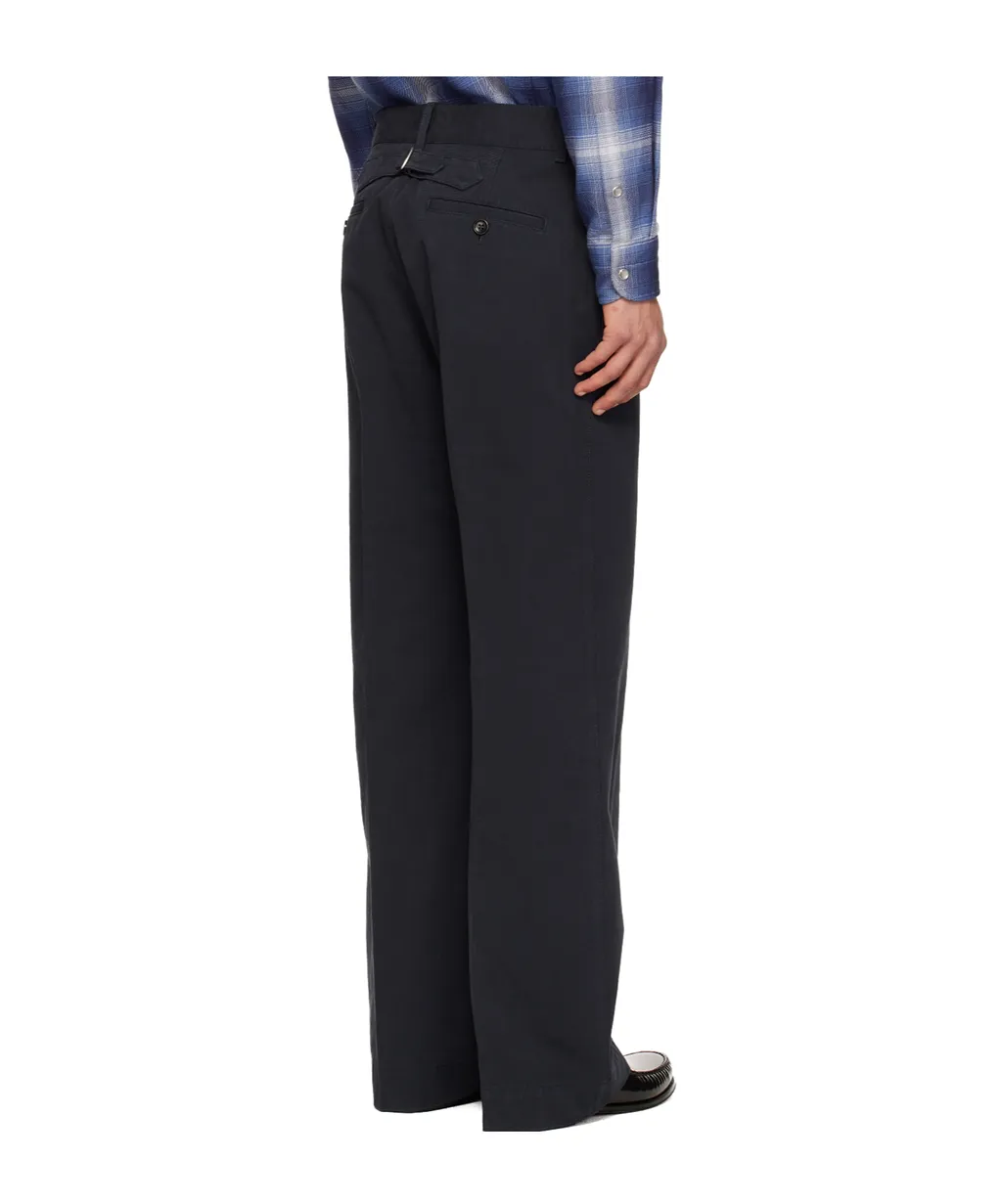 Wide-Leg Casual Pants With Belt Loops