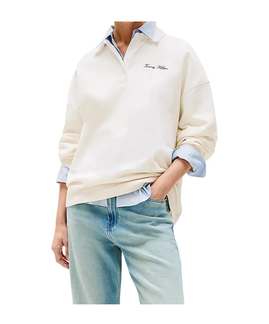 Collared Buttoned Polo Top