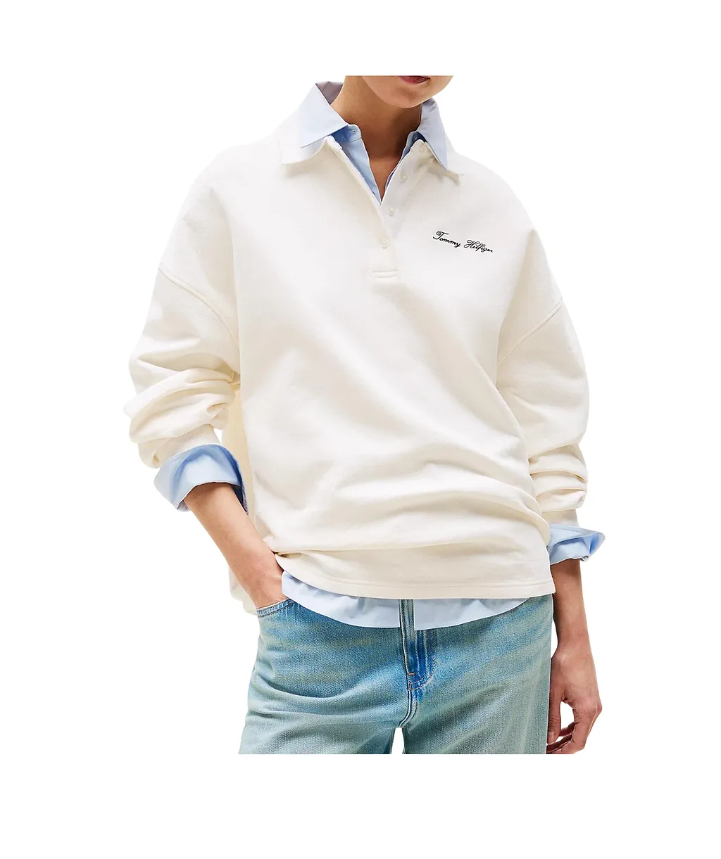 Collared Buttoned Polo Top