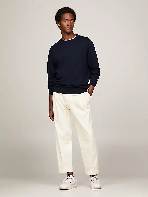 Flag Embroidery Round Neck Sweater