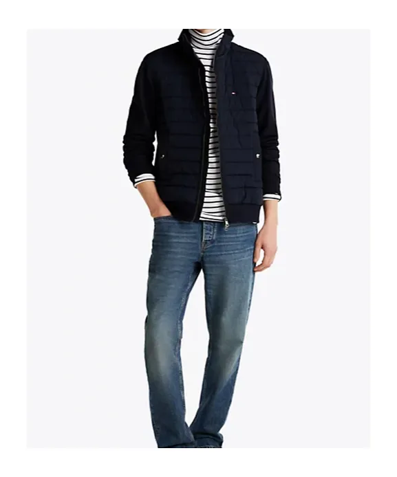 Stand-Up-Collar Quilted Jacket