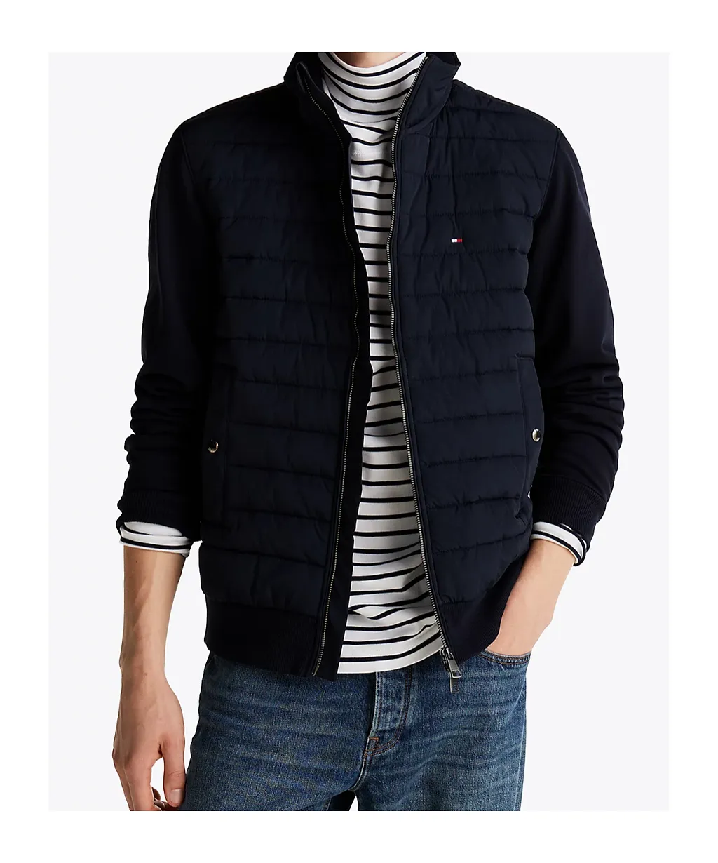 Stand-Up-Collar Quilted Jacket