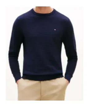 Textured Knit Crew Neck Jumper