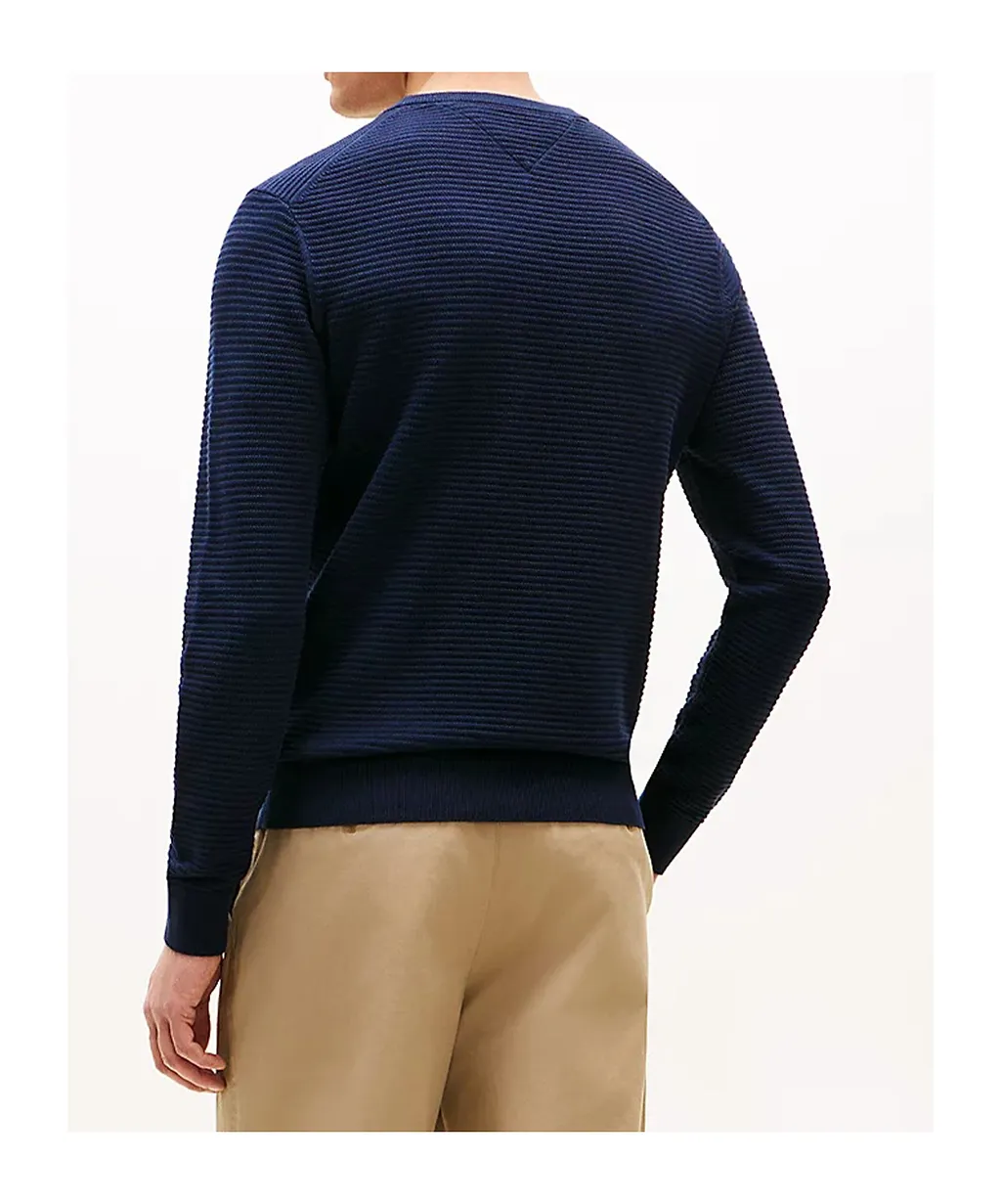 Textured Knit Crew Neck Jumper
