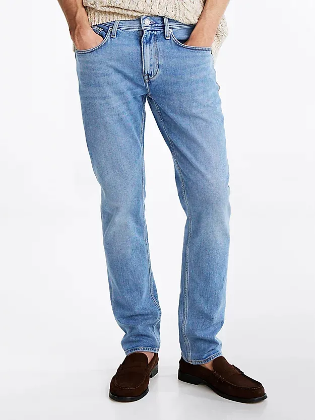 Tommy Hilfiger Logo-Patch Straight-Leg Jeans