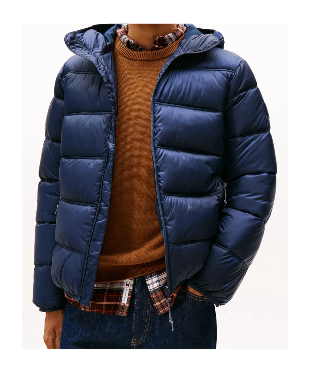 Tonal Logo Hooded Puffer Jacket